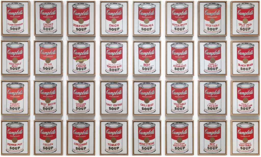 Andy Warhol's Campbell's Soup Cans. 1962.